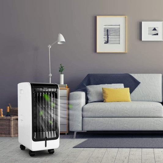 Portable Evaporative Cooler | 3-Speed Air Fan with Ice Crystal Technology | Compact Design for Home Comfort 1