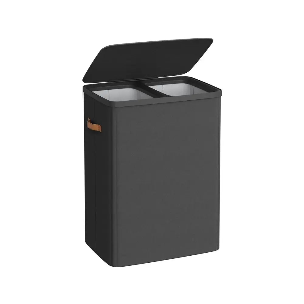 44.9-Gallon Polyester Modern Laundry Basket with Lid and Handles