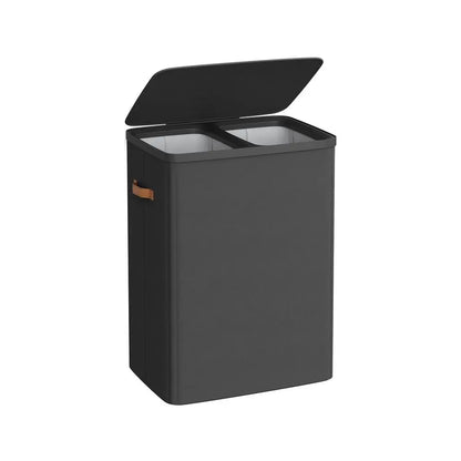 44.9-Gallon Polyester Modern Laundry Basket with Lid and Handles