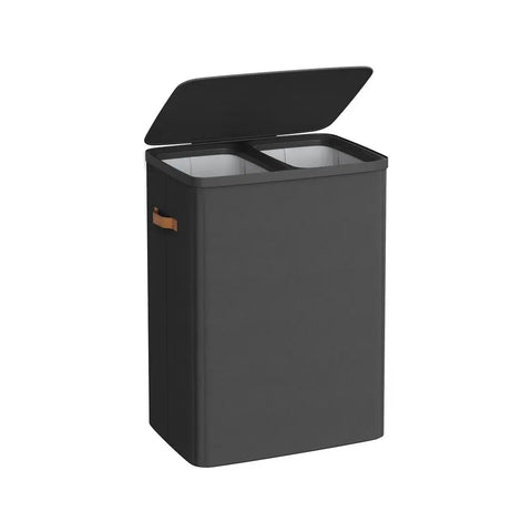 44.9-Gallon Polyester Modern Laundry Basket with Lid and Handles