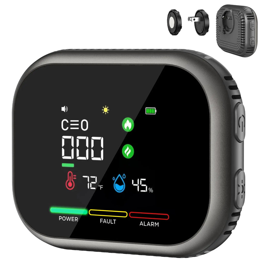 6-in-1 Portable Detector with Natural Gas & Temperature Humidity Sensors | HD16