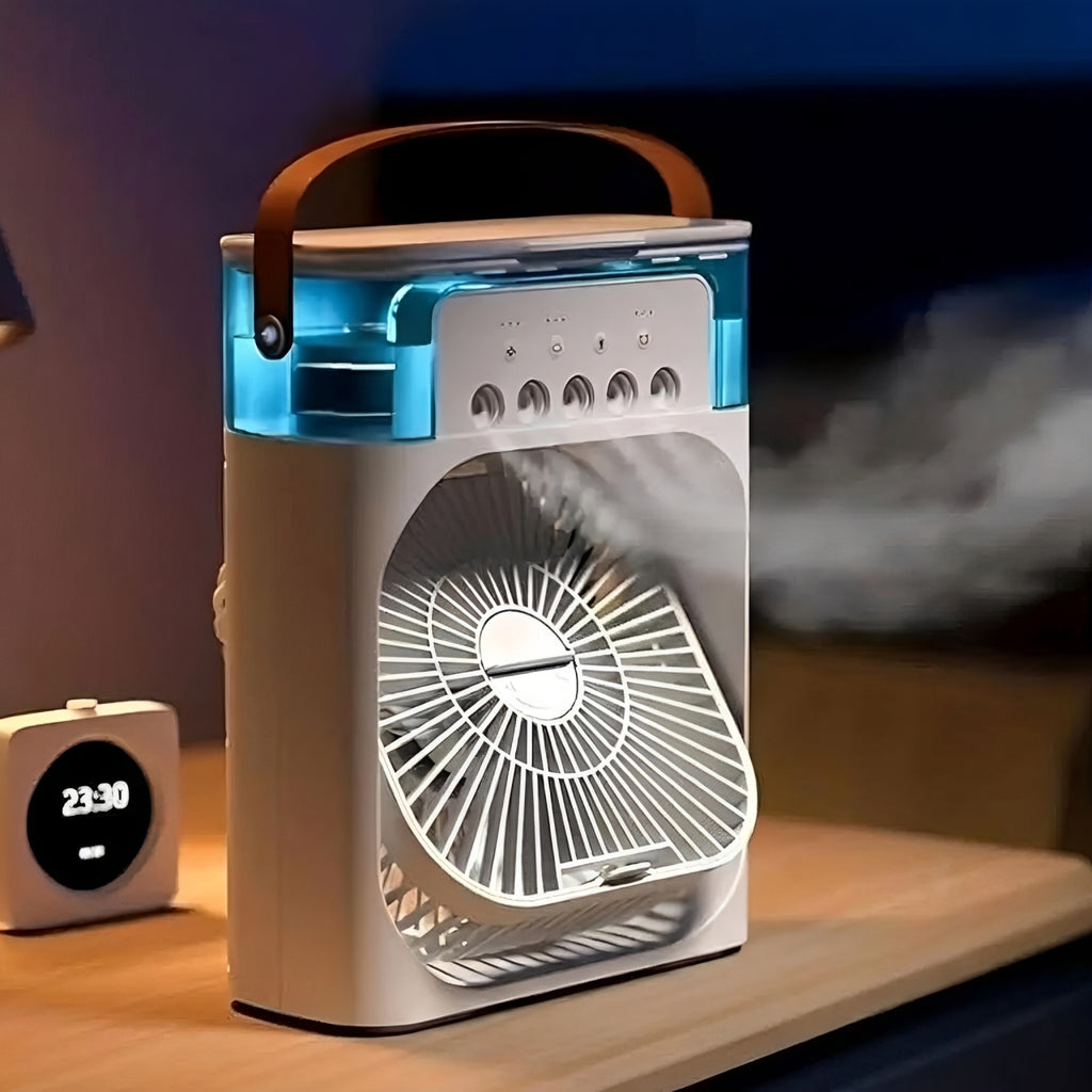 Compact Personal Air Cooler with LED Lighting & Quiet Operation