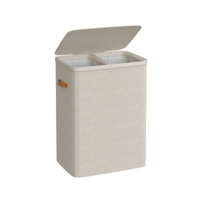 44.9-Gallon Polyester Modern Laundry Basket with Lid and Handles