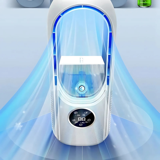 Airevo | Air Cooler with Bladeless Technology & 6 Speed Levels | USB Powered for Comfortable Cooling 0