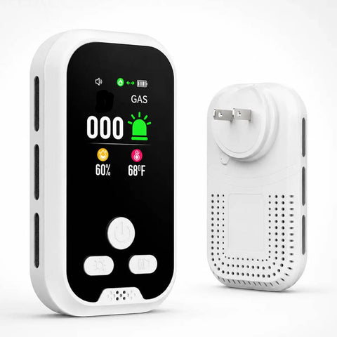 6-in-1 Portable Combustible Gas Detector with Temperature & Humidity sensor