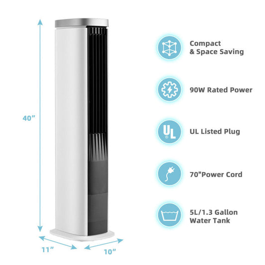 Compact 3-in-1 Evaporative Cooler | Portable Air Cooler with Adjustable Timer | Efficient Indoor Cooling Solution 1