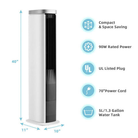 Compact 3-in-1 Evaporative Cooler | Portable Air Cooler with Adjustable Timer | Efficient Indoor Cooling Solution 1