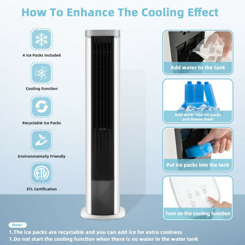 Compact 3-in-1 Evaporative Cooler | Portable Air Cooler with Adjustable Timer | Efficient Indoor Cooling Solution 7