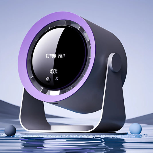 Compact Bladeless Turbo Fan | Leafless Design with LED Display | Quiet Cooling for Small Spaces 1