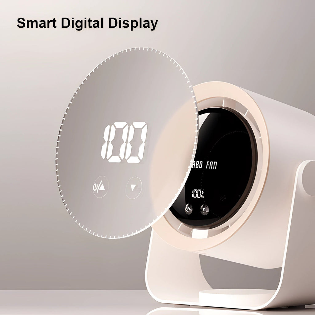Compact Bladeless Turbo Fan | Leafless Design with LED Display | Quiet Cooling for Small Spaces 2