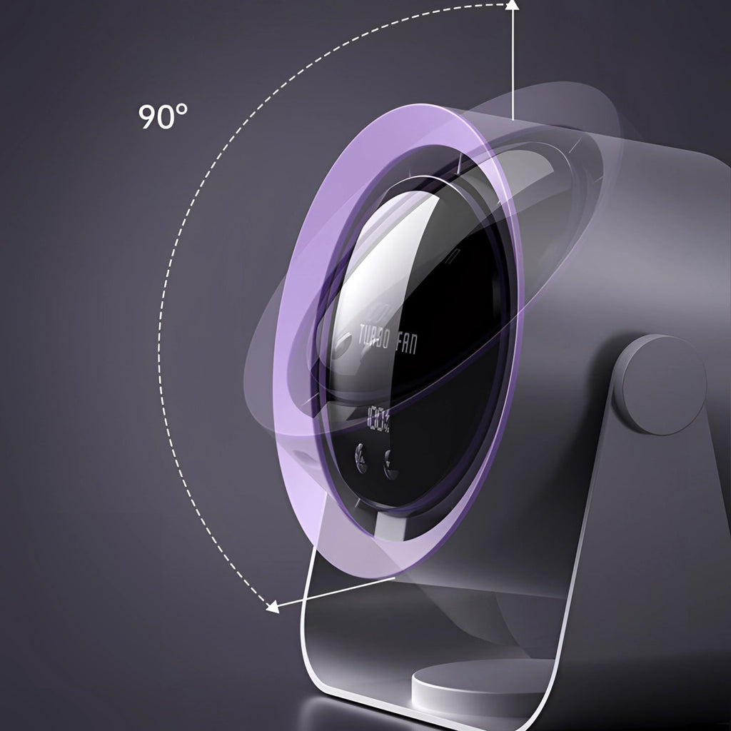 Compact Bladeless Turbo Fan | Leafless Design with LED Display | Quiet Cooling for Small Spaces 3