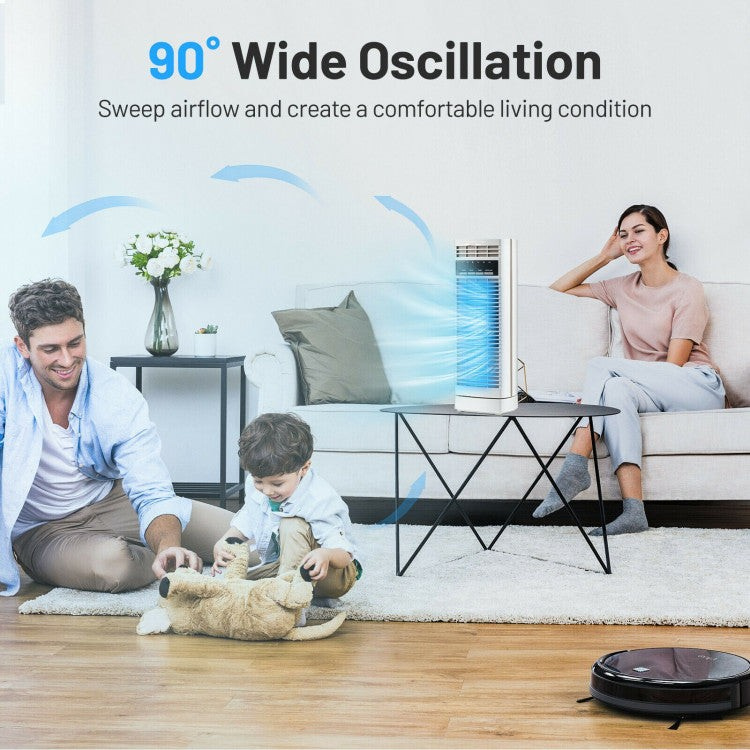 Compact Electric Tower Fan | 14-Inch Oscillating Fan with Timer & Adjustable Speeds for Personal Comfort 5