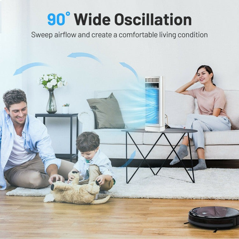 Compact Electric Tower Fan | 14-Inch Oscillating Fan with Timer & Adjustable Speeds for Personal Comfort 5