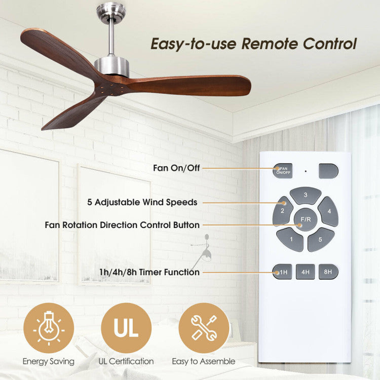 Contemporary Ceiling Fan | 52-Inch with Remote Control & Reversible Motor | Stylish Comfort for Modern Homes 4