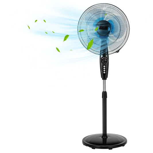 Custom Cool | 16-Inch Adjustable Height Floor Fan with Remote Control | Ultra-Quiet Operation for Home & Office 0