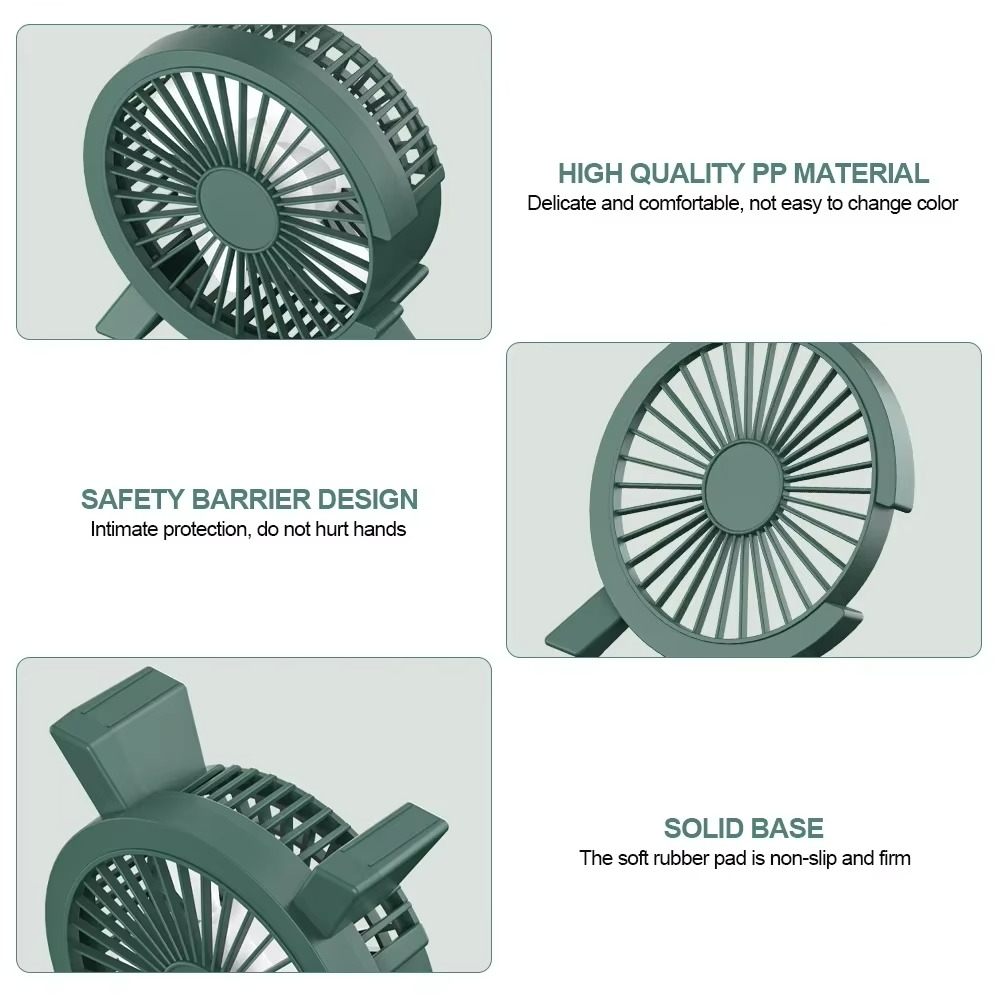 Elegant Mini Cooling Fan | Portable USB Fan with Whisper-Quiet Operation | Compact Design for Personal Comfort 6