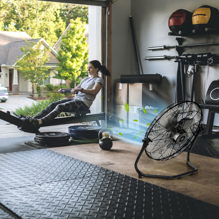 High-Velocity Floor Fan | 20-Inch Metal Design with 3 Speed Settings | Powerful Airflow for Indoor Cooling 3