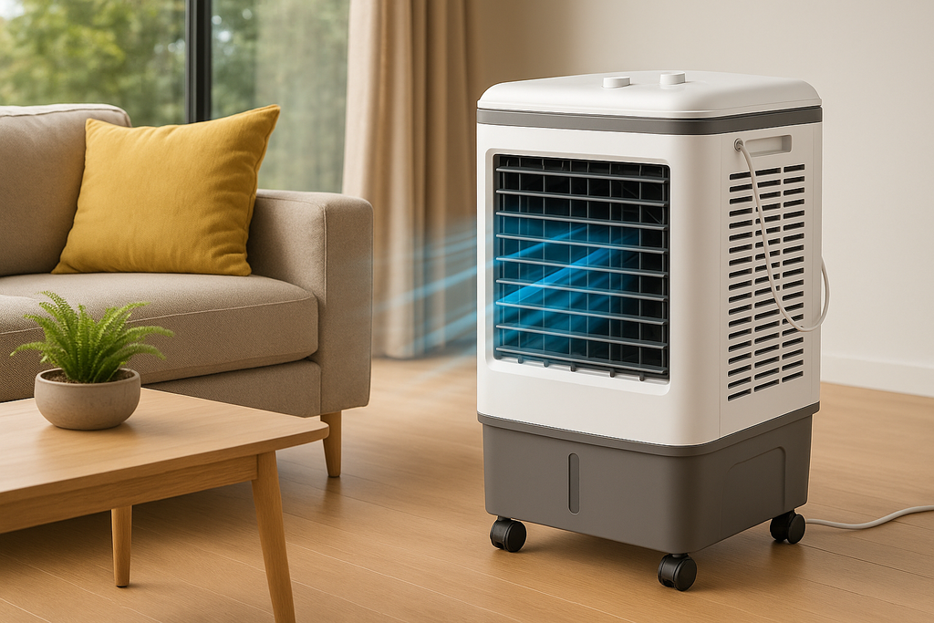 Industrial Evaporative Cooler | 4-in-1 Air Cooler with 12-Gallon Tank | High Airflow for Ultimate Comfort 4