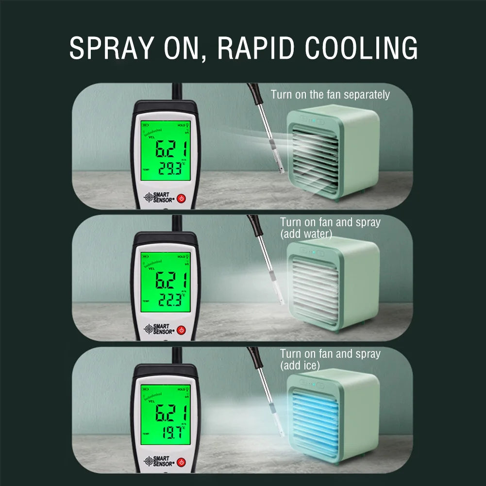 Mini Air Cooler | 3-in-1 Evaporative Cooler with USB Charging | Compact Design for Home & Travel 3