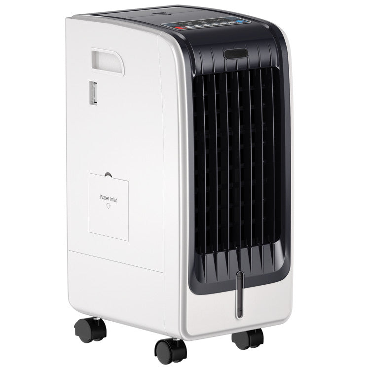 Portable Evaporative Cooler | 3-Speed Air Fan with Ice Crystal Technology | Compact Design for Home Comfort 0