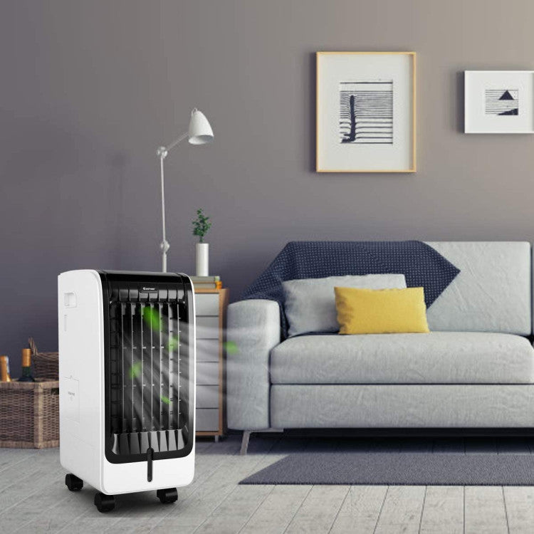 Portable Evaporative Cooler | 3-Speed Air Fan with Ice Crystal Technology | Compact Design for Home Comfort 1