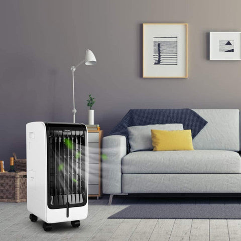 Portable Evaporative Cooler | 3-Speed Air Fan with Ice Crystal Technology | Compact Design for Home Comfort 1