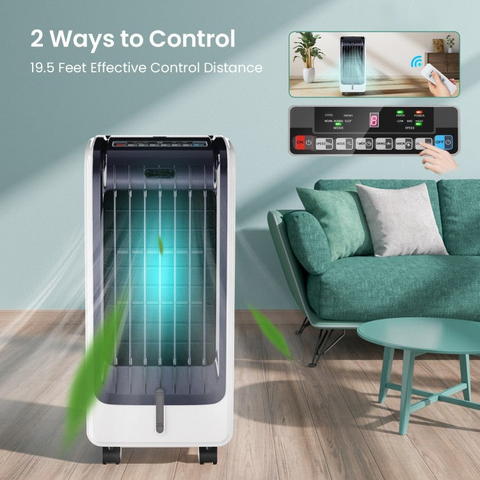 Portable Evaporative Cooler | 3-Speed Air Fan with Ice Crystal Technology | Compact Design for Home Comfort 5