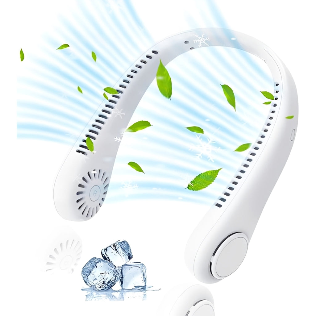 Portable Neck Fan Adjustable Speed Cooling Device with Long Battery Life