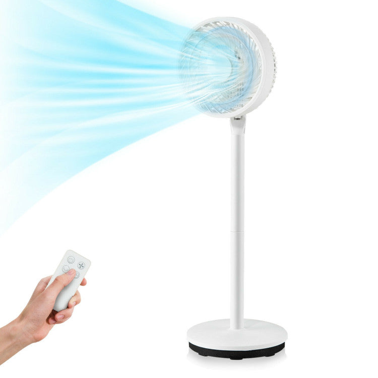 Portable Pedestal Fan | 9-Inch Oscillating Fan with Adjustable Height & Speeds | Quiet Operation for Home & Office 0