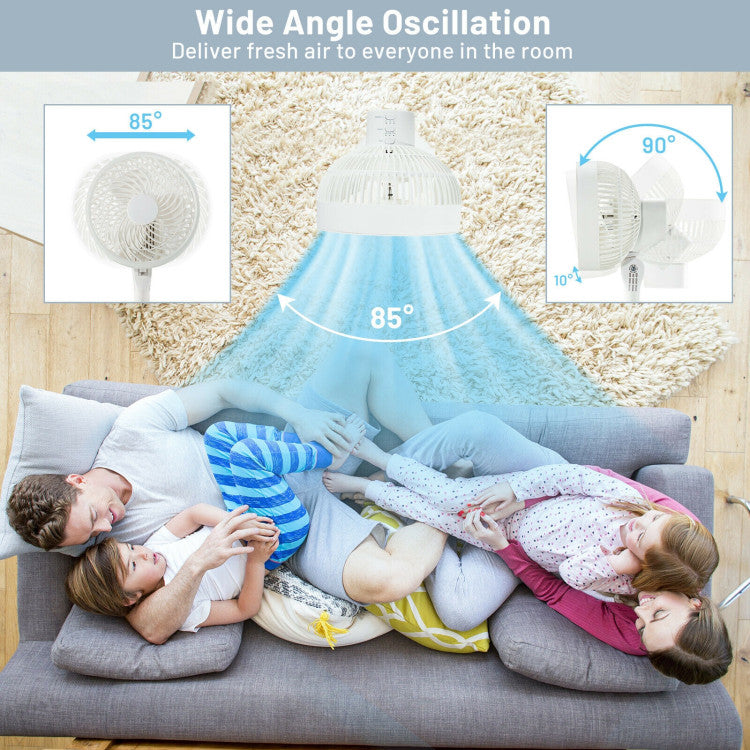 Portable Pedestal Fan | 9-Inch Oscillating Fan with Adjustable Height & Speeds | Quiet Operation for Home & Office 4