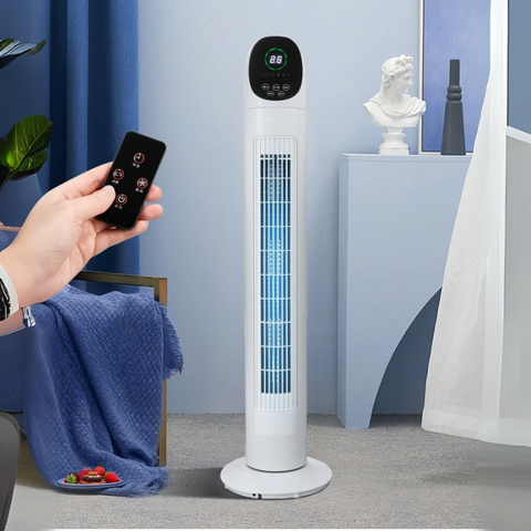 Sleek Tower Fan | 42-Inch Bladeless Design with Remote Control | Quiet Cooling for Home & Office 1