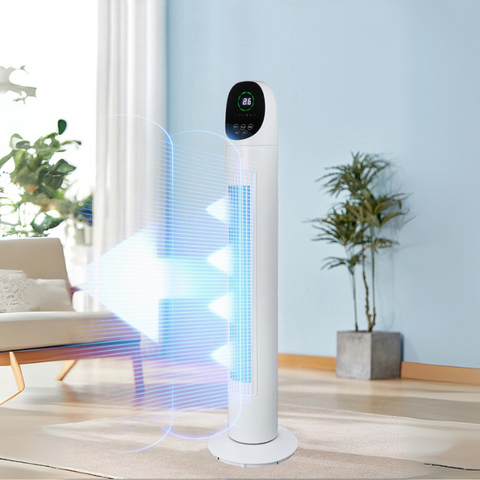 Sleek Tower Fan | 42-Inch Bladeless Design with Remote Control | Quiet Cooling for Home & Office 2