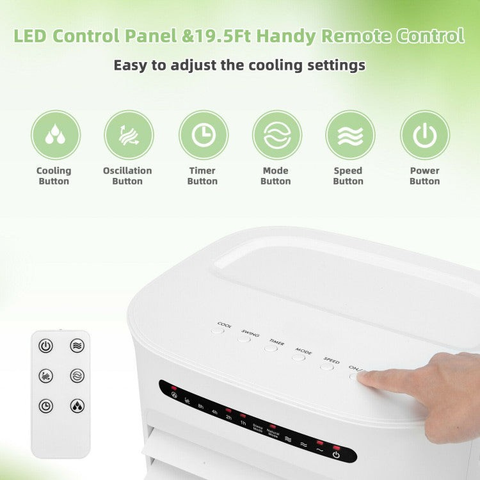Smart 4-in-1 Evaporative Cooler | Compact Portable Air Fan with Timer & Adjustable Modes for Personalized Comfort 7