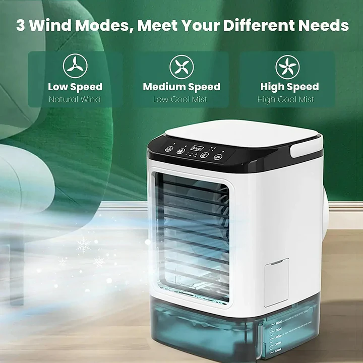 Ultrasonic Portable Air Conditioner | 3-Speed Cooling Unit for Efficient Comfort 2