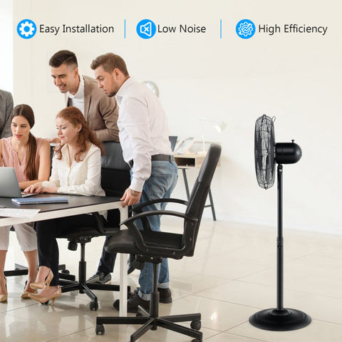 Versatile 16-Inch Oscillating Pedestal Fan with Adjustable Height & Custom Airflow for Home and Office Comfort 2