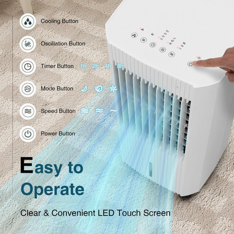 Versatile Evaporative Cooler | 3-in-1 Air Cooler with Adjustable Airflow | Ideal for Home and Office Comfort 6