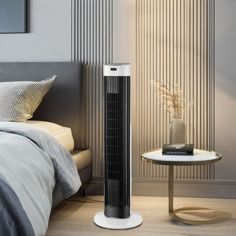 Whisper Breeze | 28-Inch Bladeless Tower Fan with Oscillation & Remote Control | Safe Cooling for Indoor Comfort 0