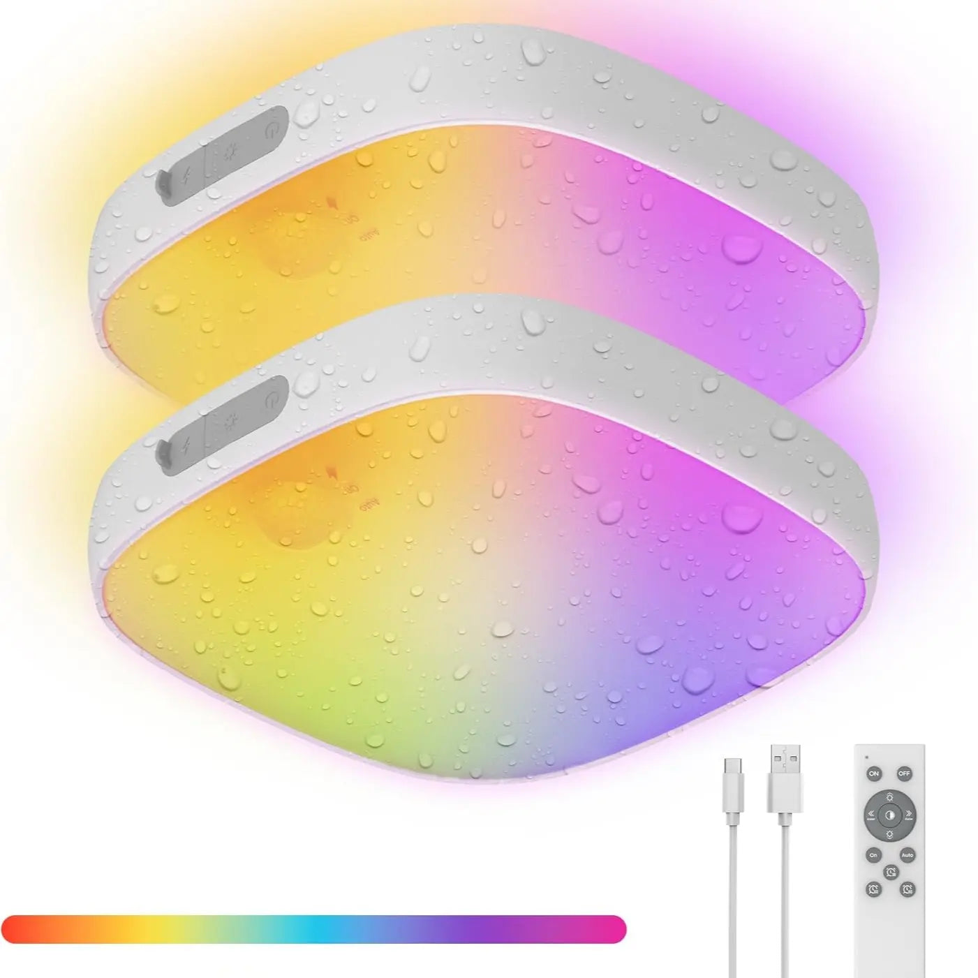 IP65 Waterproof Motion Sensor Ceiling Light with 10000mAh Battery and RGB Colors