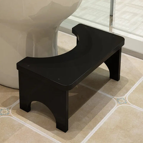 Bamboo Toilet Stool with Height Support Cushion