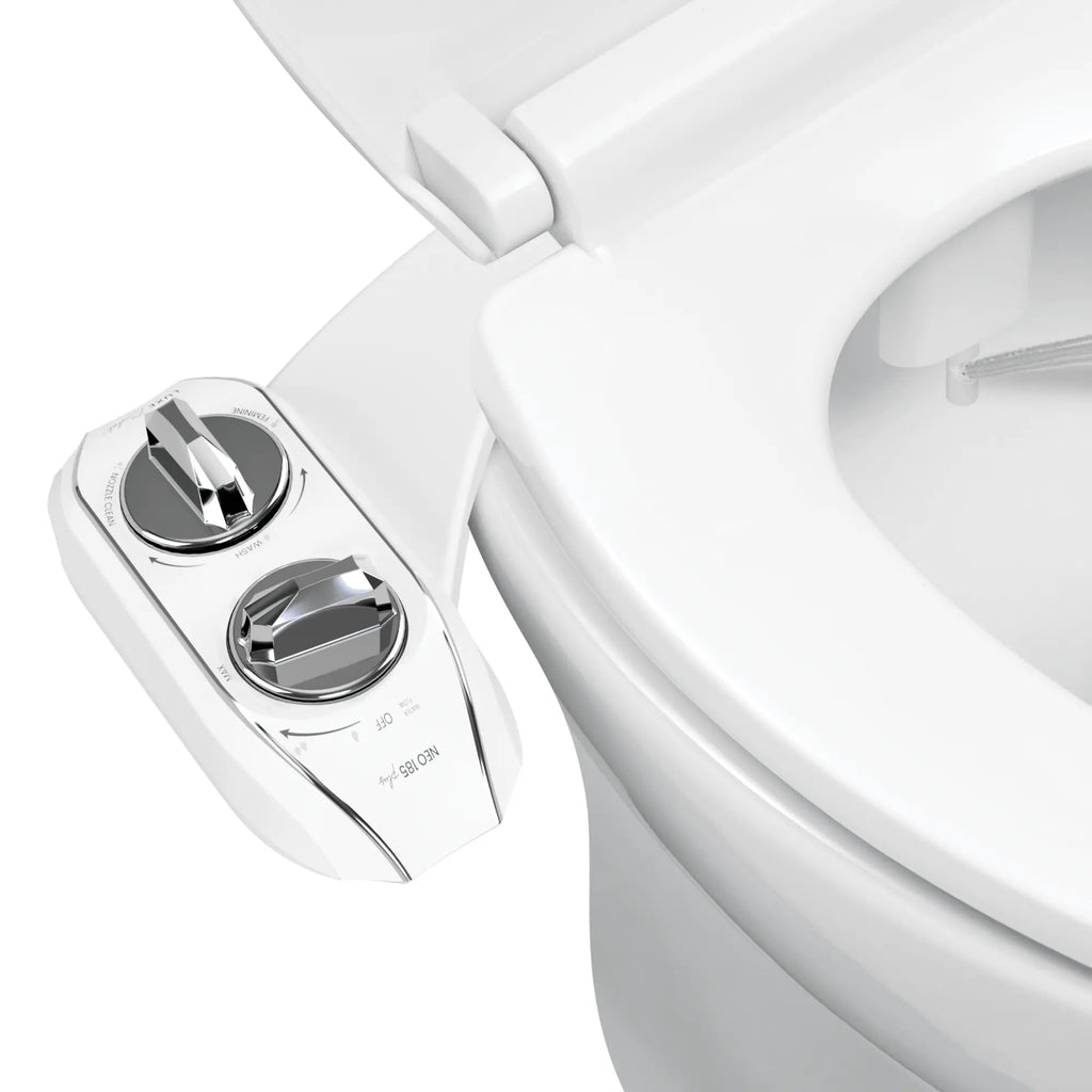 Dual Nozzle Bidet Toilet Seat Attachment | Rear & Feminine Wash, 360° Self-Clean | NEO 185 Plus