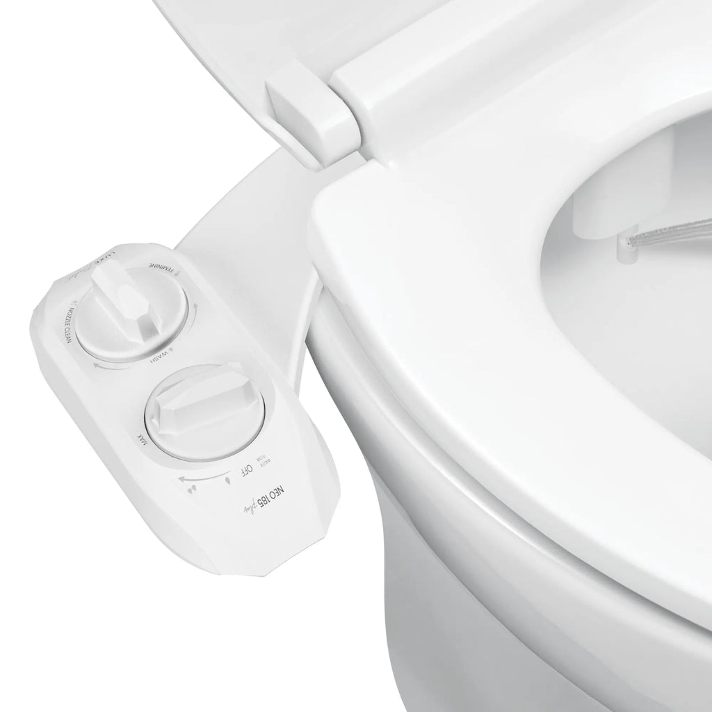 Dual Nozzle Bidet Toilet Seat Attachment | Rear & Feminine Wash, 360° Self-Clean | NEO 185 Plus
