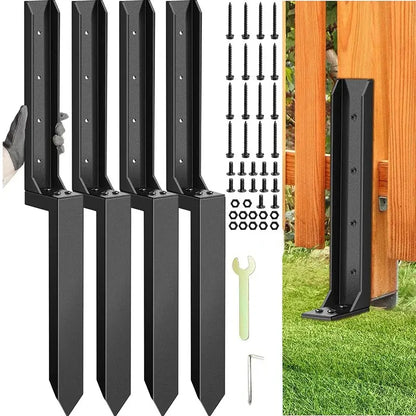 Reinforced Fence Post Repair Kit with Additional Screws and Tools