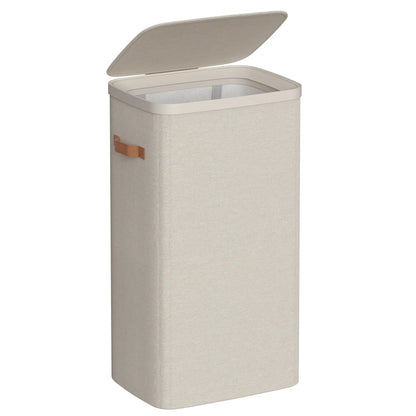 44.9-Gallon Polyester Modern Laundry Basket with Lid and Handles