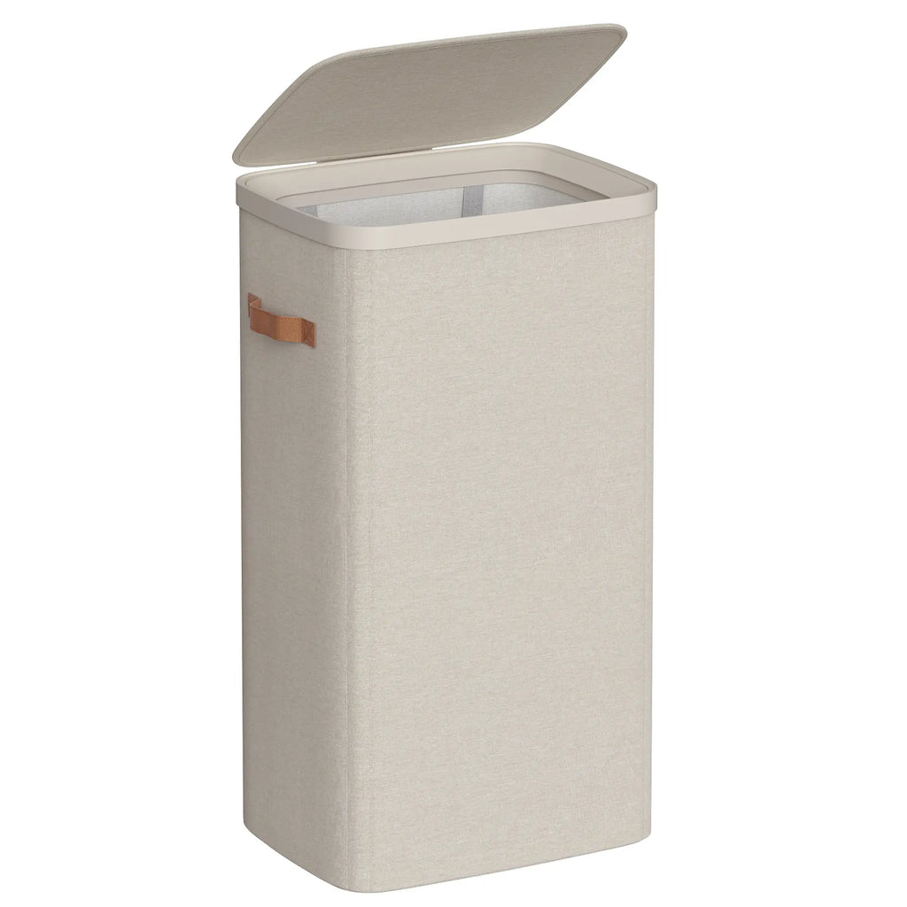 44.9-Gallon Polyester Modern Laundry Basket with Lid and Handles