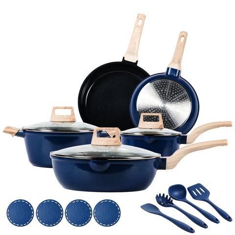 16-Piece Non-Toxic PFAS-Free Ceramic Cookware Set