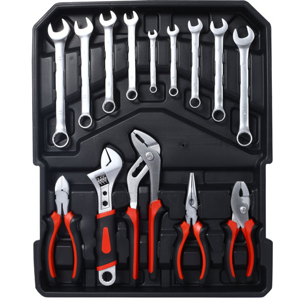 969-Piece Home Repair Tool Set With 4-Drawer Rolling Tool Box
