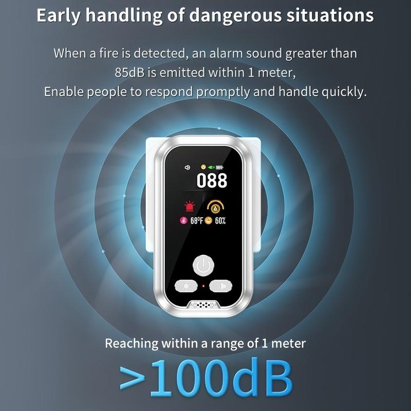 6-in-1 Natural Gas Detector with Temperature and Humidity Sensors