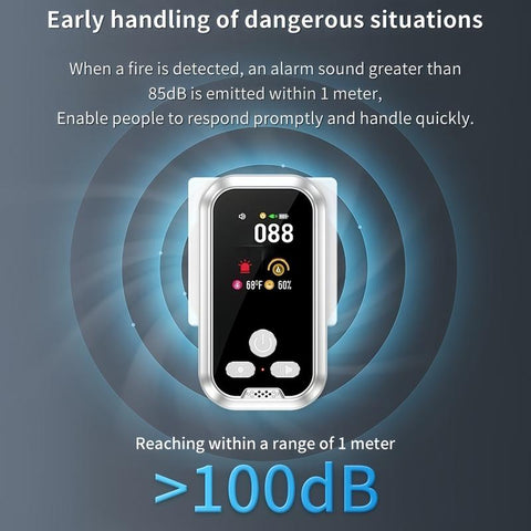 6-in-1 Natural Gas Detector with Temperature and Humidity Sensors