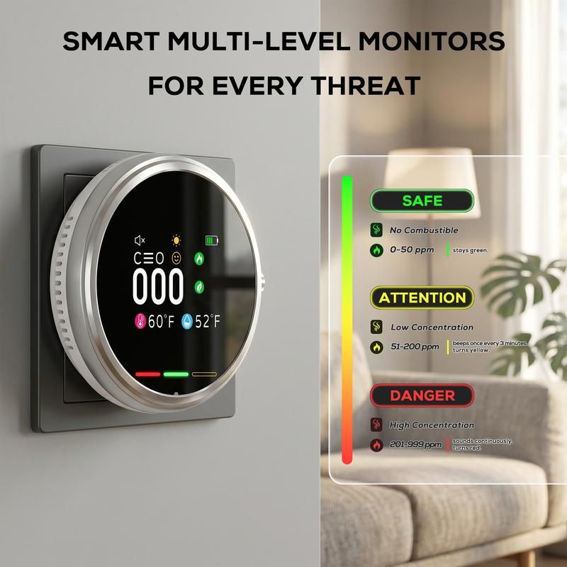 6-in-1 Portable Gas Detector and Environmental Monitor