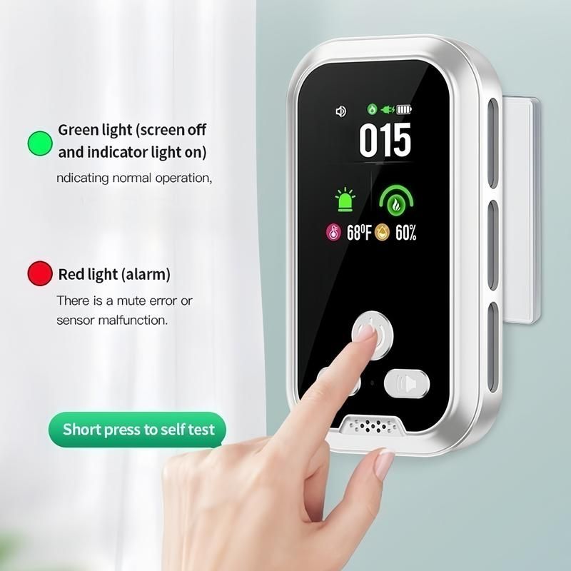 6-in-1 Natural Gas Detector with Temperature and Humidity Sensors